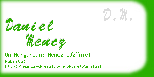 daniel mencz business card